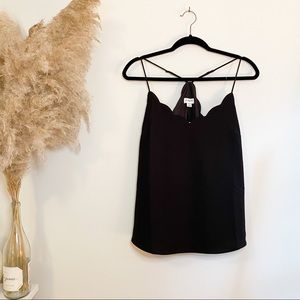 Loft V-Neck Scalloped Fashion Tank